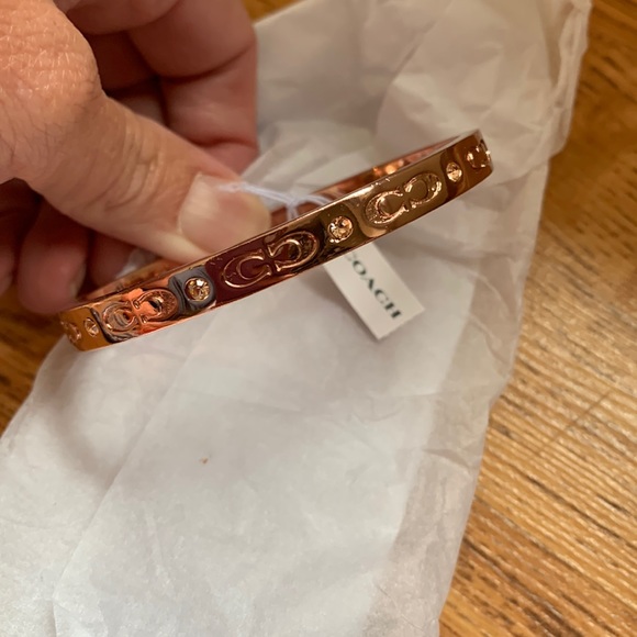 Coach Rose Gold c-hinged bangle bracelet